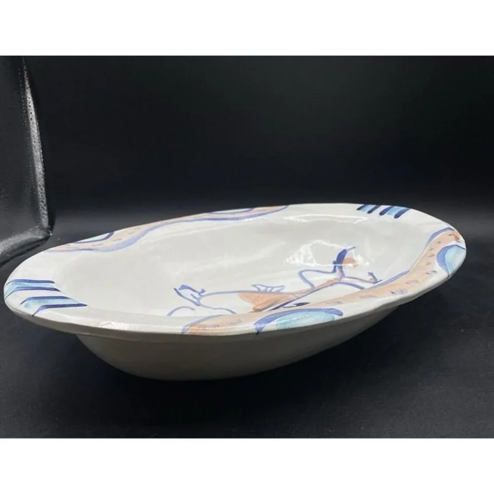 Pike Place Fish Market Lorna Smith Studio Pottery Large Serving Bowl Seattle WA